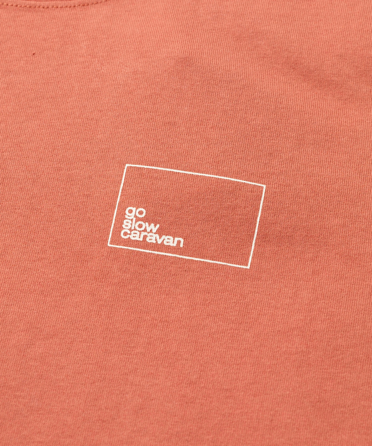 go slow caravan(ゴースローキャラバン) |USA/C スクエアLOGOバックプリントミドルTEE (WOMENS)