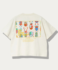 go slow caravan(ゴースローキャラバン) |USA/C スクエアLOGOバックプリントミドルTEE (WOMENS)