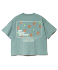 go slow caravan(ゴースローキャラバン) |USA/C スクエアLOGOバックプリントミドルTEE (WOMENS)