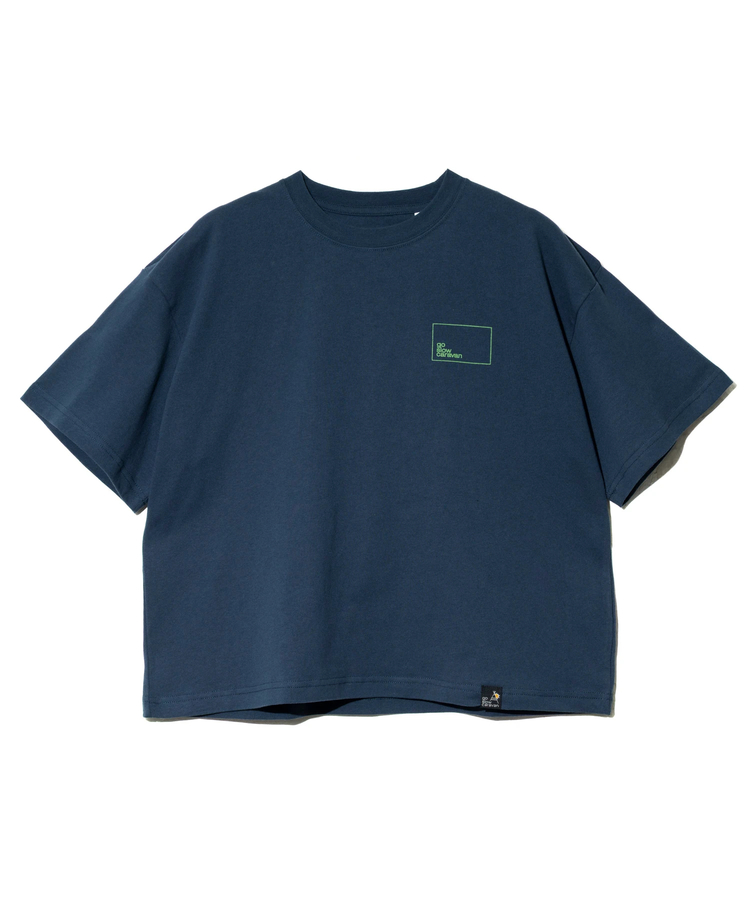 go slow caravan(ゴースローキャラバン) |USA/C スクエアLOGOバックプリントミドルTEE (WOMENS)