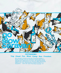 go slow caravan(ゴースローキャラバン) |USA/C スクエアLOGOバックプリントミドルTEE (WOMENS)