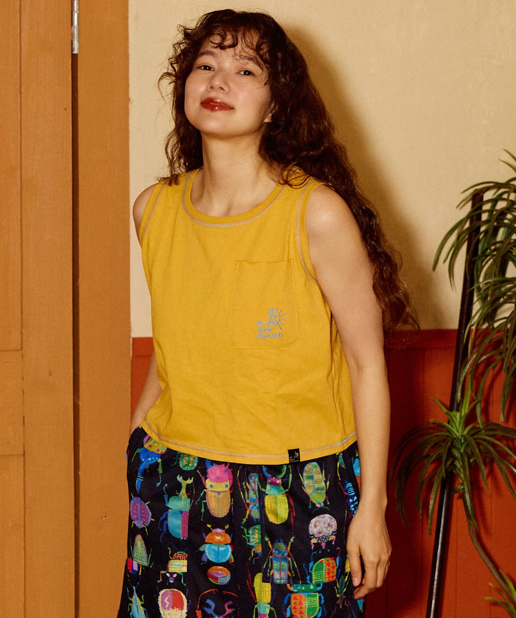 go slow caravan(ゴースローキャラバン) |USA/C タンクトップミドルTEE (WOMENS)
