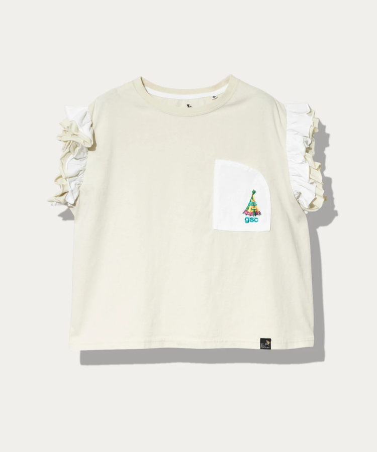 go slow caravan(ゴースローキャラバン) |USA/C フリルスリーブTEE (WOMENS)