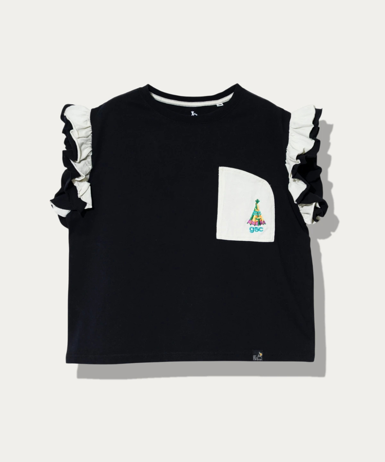 go slow caravan(ゴースローキャラバン) |USA/C フリルスリーブTEE (WOMENS)