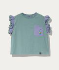 go slow caravan(ゴースローキャラバン) |USA/C フリルスリーブTEE (WOMENS)