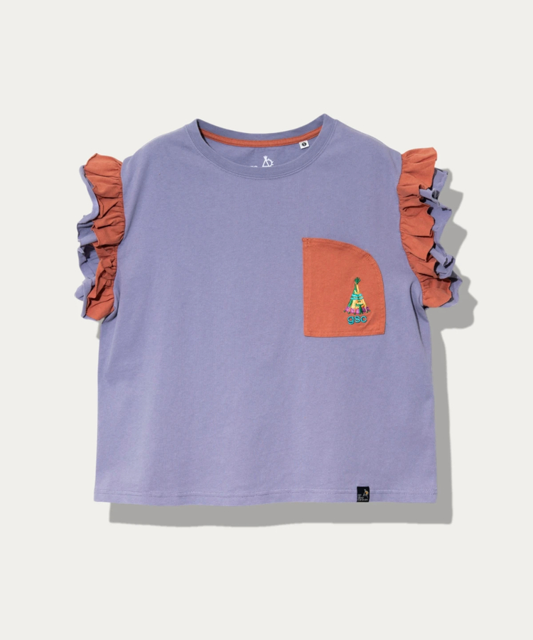 go slow caravan(ゴースローキャラバン) |USA/C フリルスリーブTEE (WOMENS)