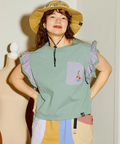 go slow caravan(ゴースローキャラバン) |USA/C フリルスリーブTEE (WOMENS)