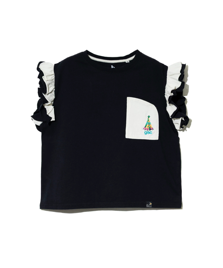 go slow caravan(ゴースローキャラバン) |USA/C フリルスリーブTEE (WOMENS)