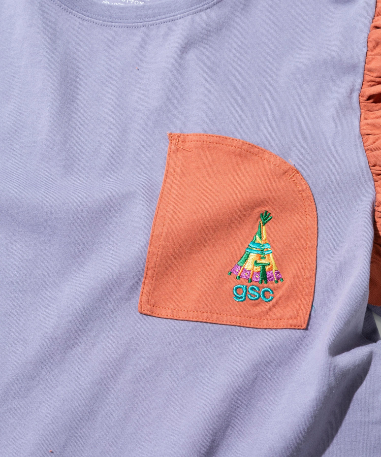 go slow caravan(ゴースローキャラバン) |USA/C フリルスリーブTEE (WOMENS)
