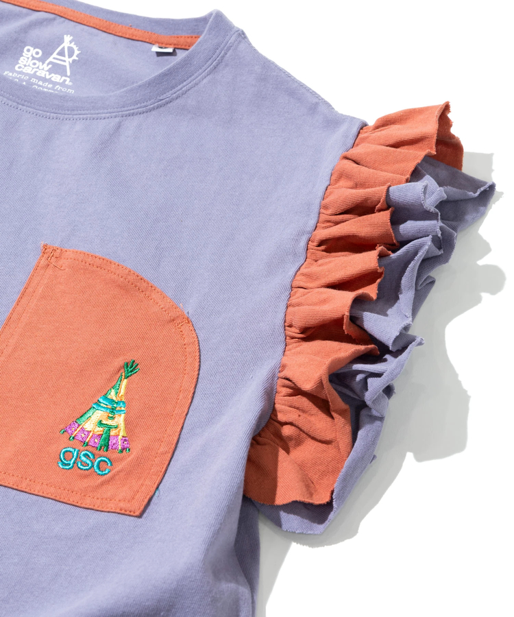 go slow caravan(ゴースローキャラバン) |USA/C フリルスリーブTEE (WOMENS)