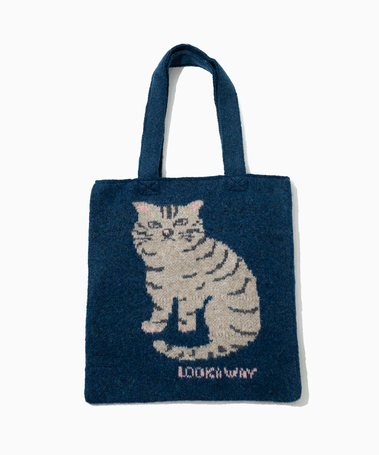 CUBE SUGAR/キューブシュガー リサイクルPWジャガードアニマル柄トート