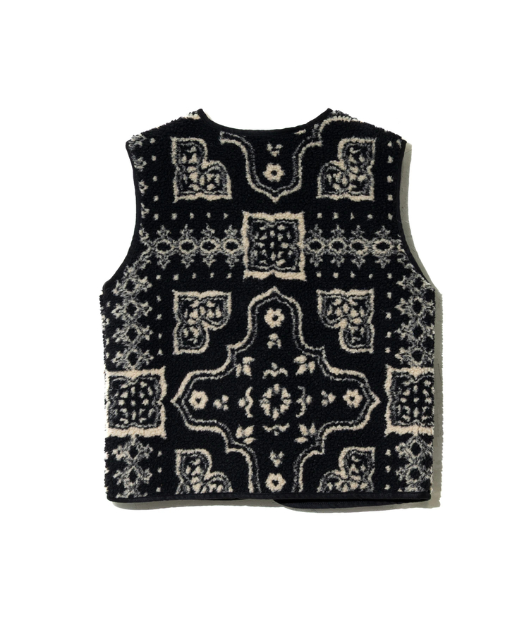 COLORK/カラック バンダナ柄ボアベスト (WOMENS)｜ファッション通販