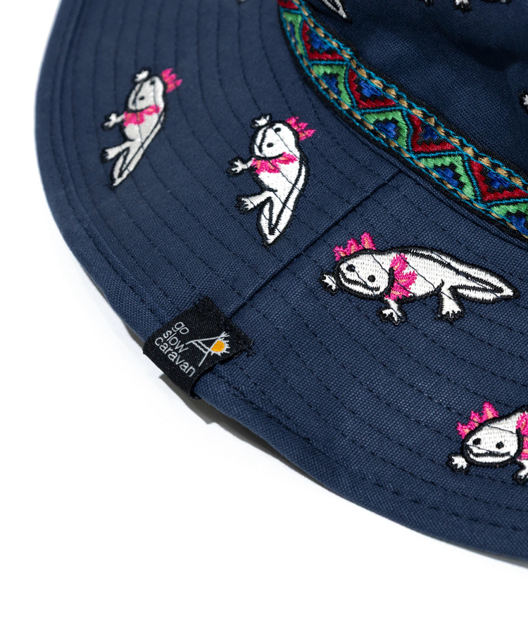 go slow caravan(ゴースローキャラバン) |ライトキャンバス総刺繍キャンパーハット