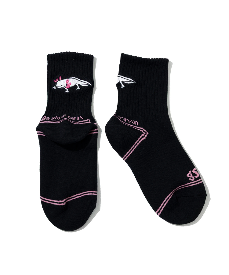 go slow caravan(ゴースローキャラバン) |パイルジャガード刺繍 クウォーターソックス (MENS/WOMENS)