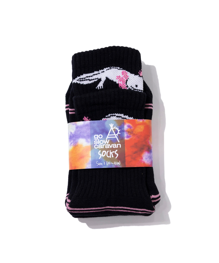 go slow caravan(ゴースローキャラバン) |パイルジャガード レイヤードリブクルーソックス (MENS/WOMENS)