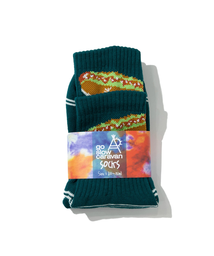 go slow caravan(ゴースローキャラバン) |パイルジャガード レイヤードリブクルーソックス (MENS/WOMENS)