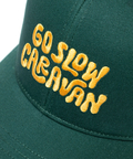 go slow caravan(ゴースローキャラバン) |ツイルヒッピーロゴ 6パネルメッシュキャップ