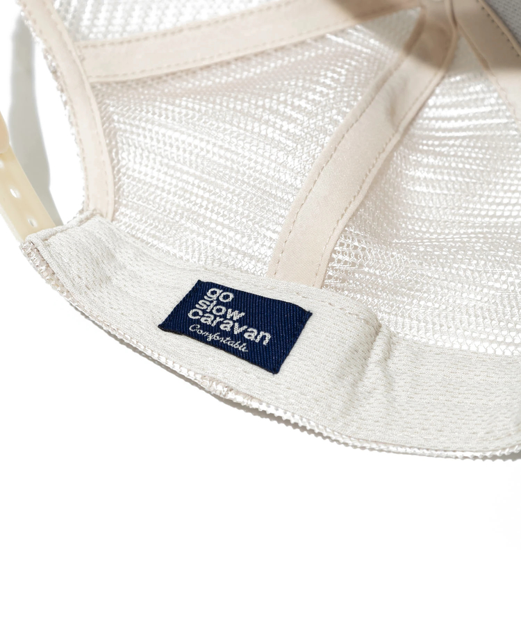 go slow caravan(ゴースローキャラバン) |ツイルヒッピーロゴ 6パネルメッシュキャップ