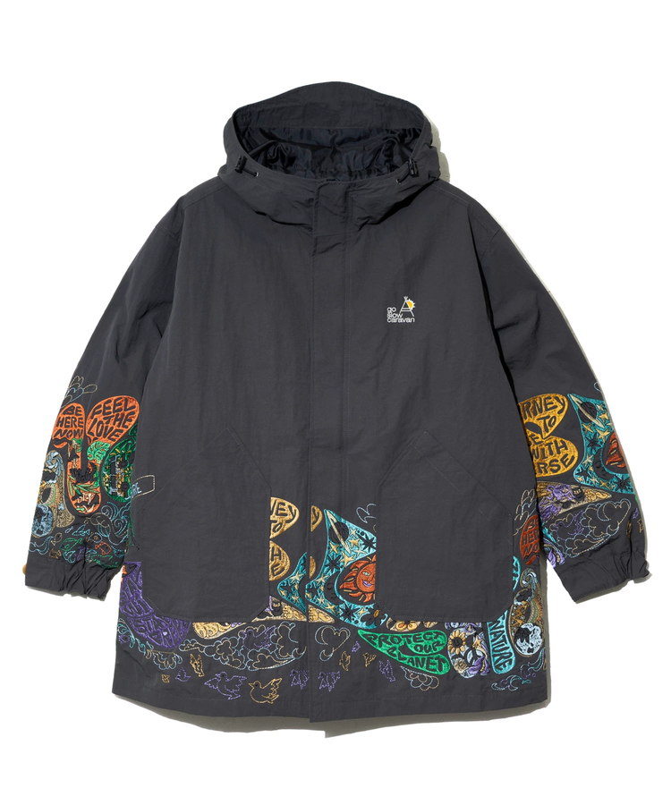 go slow caravan(ゴースローキャラバン) |ウェザークロスパネル刺繍フィールドコート (MENS/WOMENS)