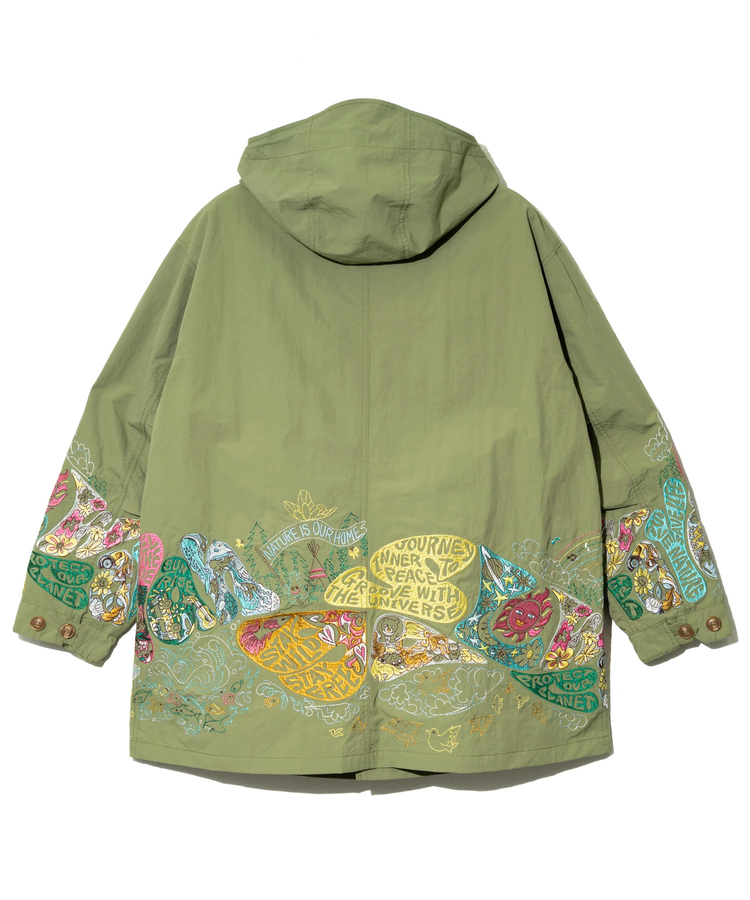 go slow caravan(ゴースローキャラバン) |ウェザークロスパネル刺繍フィールドコート (MENS/WOMENS)