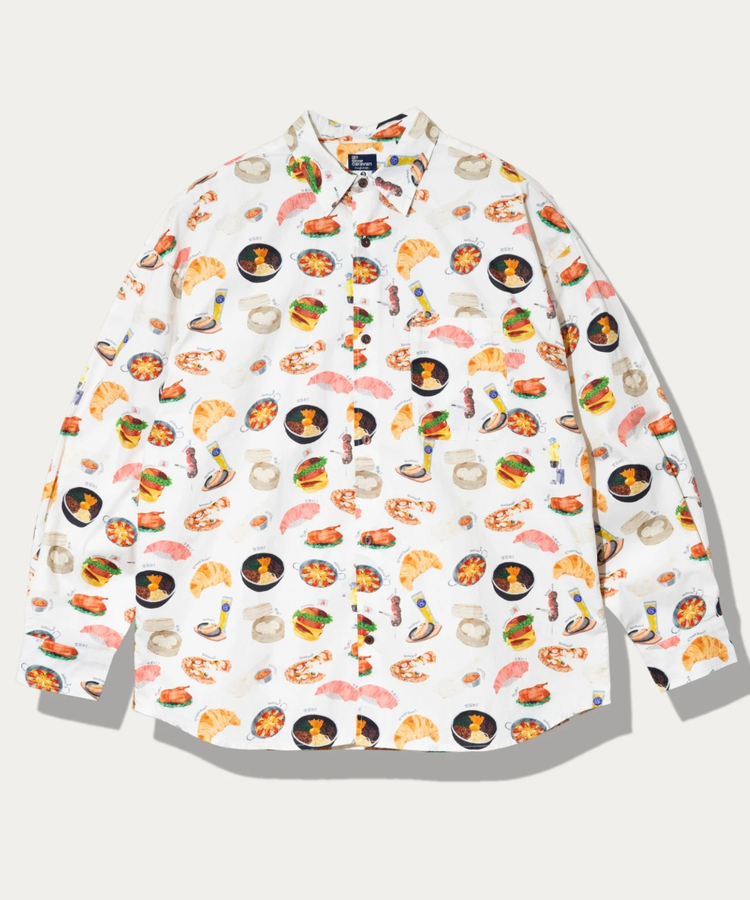 go slow caravan(ゴースローキャラバン) |40/-ブロード総柄プリントR/Gシャツ (MENS/WOMENS)