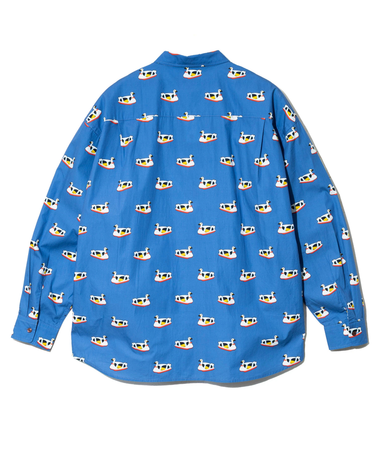 go slow caravan(ゴースローキャラバン) |40/-ブロード総柄プリントR/Gシャツ (MENS/WOMENS)