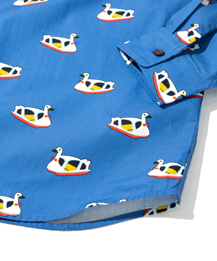 go slow caravan(ゴースローキャラバン) |40/-ブロード総柄プリントR/Gシャツ (MENS/WOMENS)