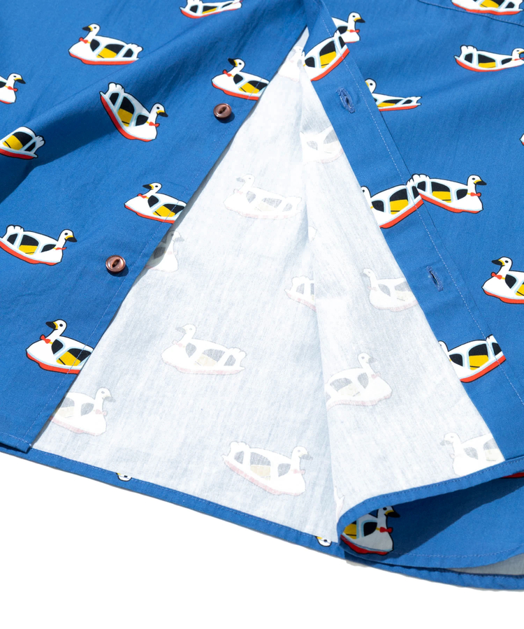 go slow caravan(ゴースローキャラバン) |40/-ブロード総柄プリントR/Gシャツ (MENS/WOMENS)