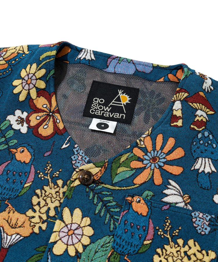 go slow caravan(ゴースローキャラバン) |ゴブランハッピーフラワーベスト (MENS)