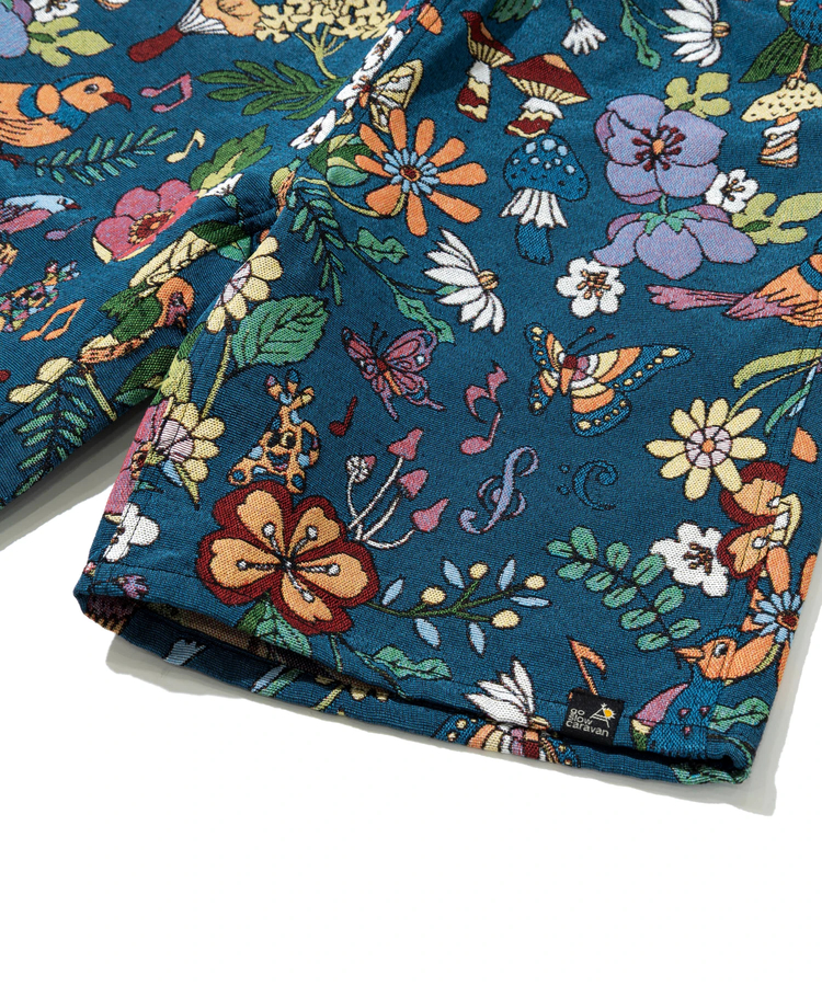 go slow caravan(ゴースローキャラバン) |ゴブランハッピーフラワーイージーショーツ (MENS)