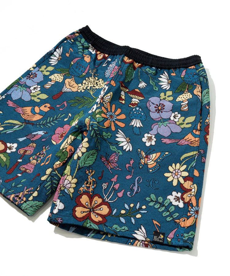 go slow caravan(ゴースローキャラバン) |ゴブランハッピーフラワーイージーショーツ (MENS)