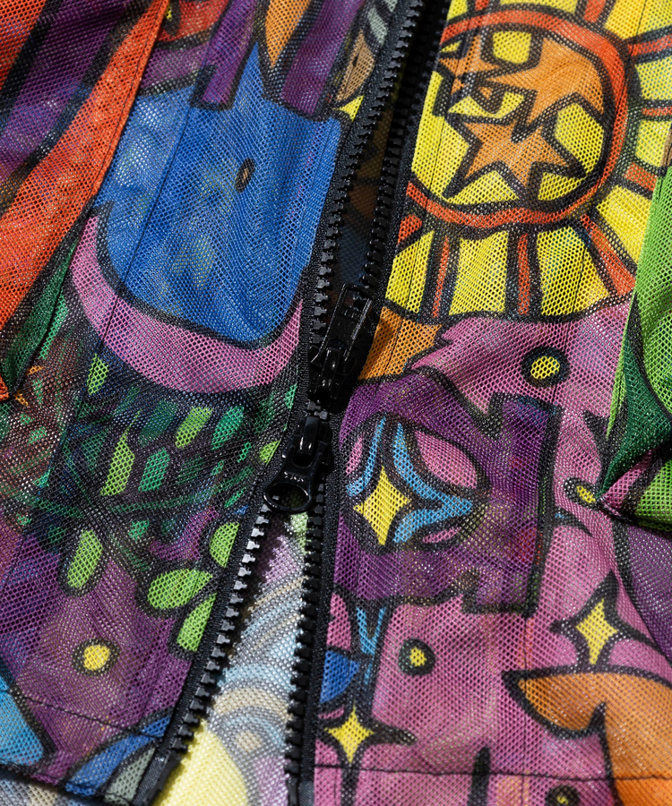 go slow caravan(ゴースローキャラバン) |総柄プリントメッシュ防蚊加工パーカーJKT (MENS)