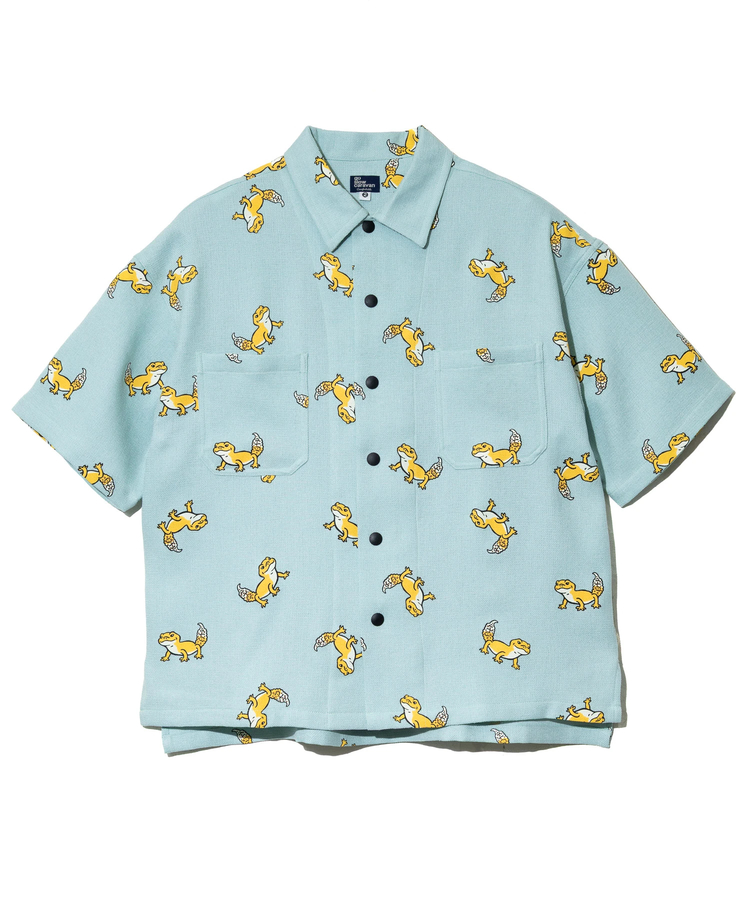 go slow caravan(ゴースローキャラバン) |ブッチャー総柄プリントS/Sシャツ (MENS/WOMENS)