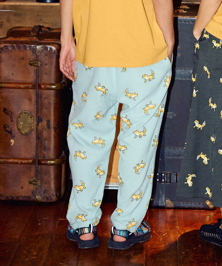 go slow caravan(ゴースローキャラバン) |ブッチャー総柄プリントイージーアンクルパンツ (MENS)