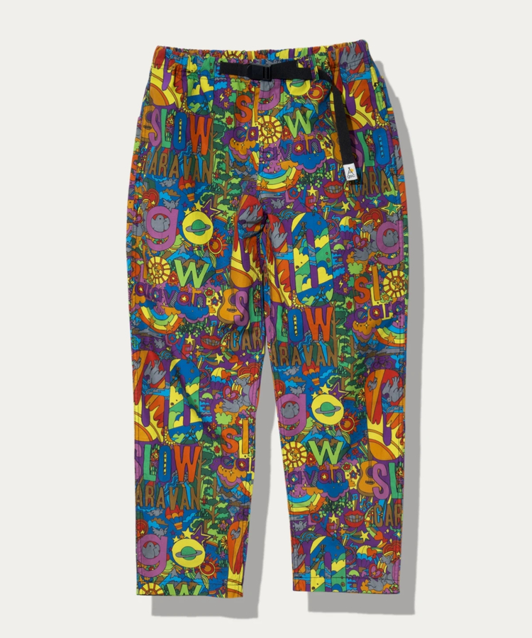go slow caravan(ゴースローキャラバン) |タイプライター総柄プリントハイクパンツ (MENS)