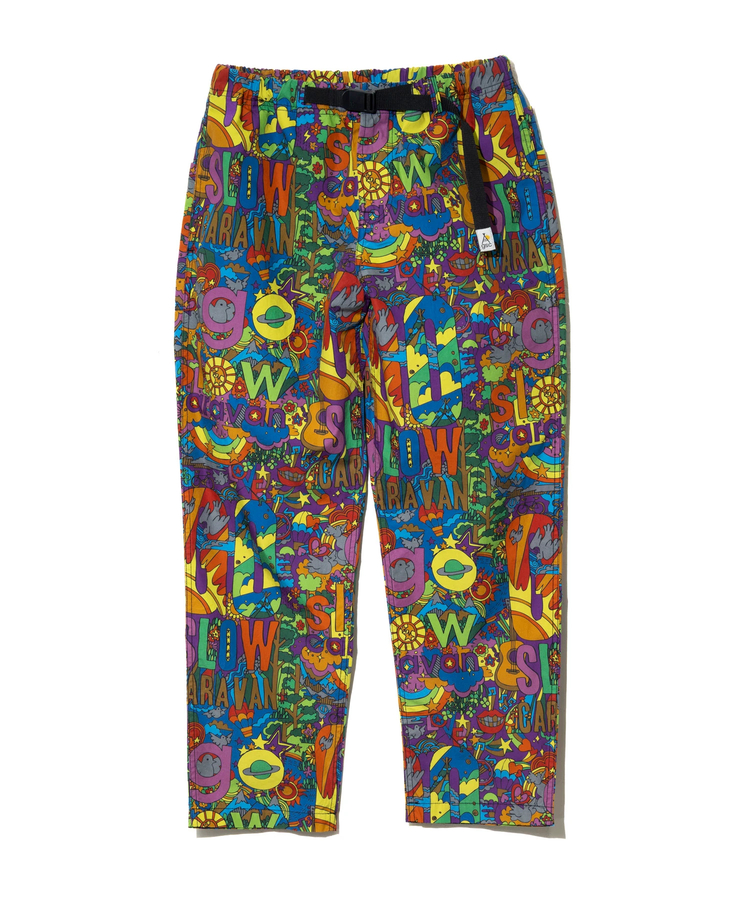 go slow caravan(ゴースローキャラバン) |タイプライター総柄プリントハイクパンツ (MENS)