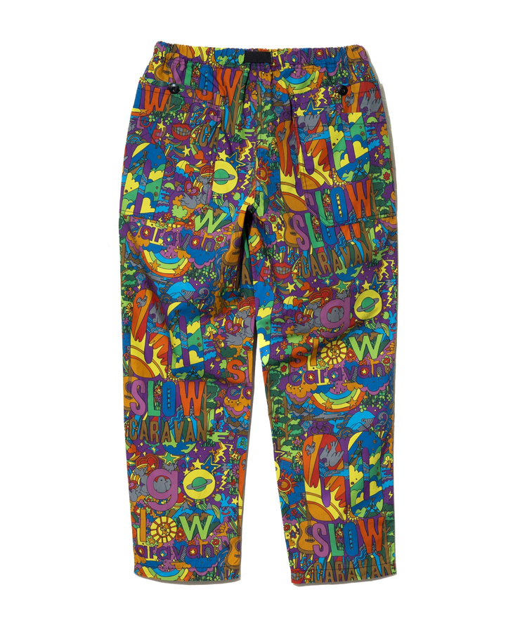 go slow caravan(ゴースローキャラバン) |タイプライター総柄プリントハイクパンツ (MENS)