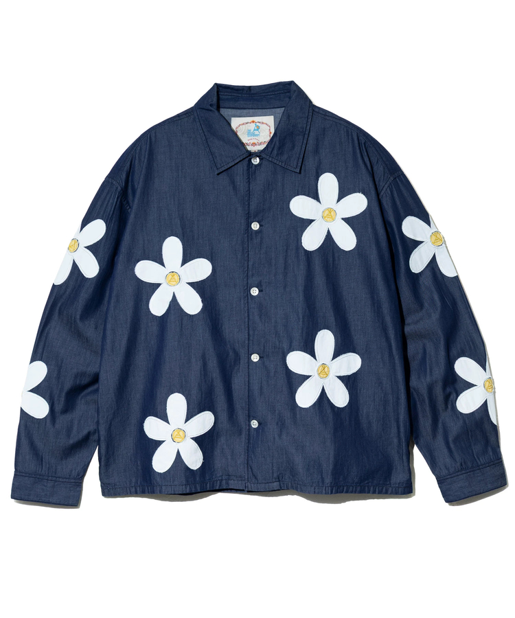 go slow caravan(ゴースローキャラバン) |LIHGT OZデニムカットワーク刺繍シャツ (MENS)