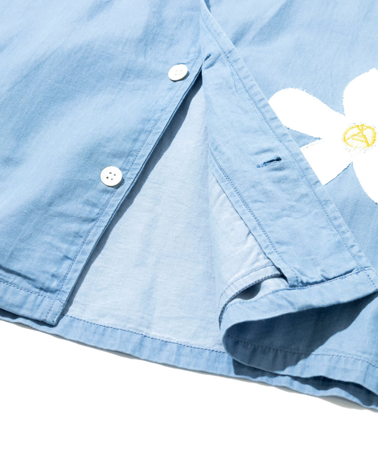 go slow caravan(ゴースローキャラバン) |LIHGT OZデニムカットワーク刺繍シャツ (MENS)