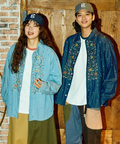 go slow caravan(ゴースローキャラバン) |LIHGT OZデニムパネル刺繍シャツ (MENS)