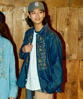 go slow caravan(ゴースローキャラバン) |LIHGT OZデニムパネル刺繍シャツ (MENS)