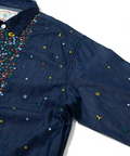 go slow caravan(ゴースローキャラバン) |LIHGT OZデニムパネル刺繍シャツ (MENS)