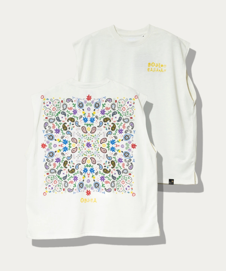 go slow caravan(ゴースローキャラバン) |Drymix ペイズリー ノースリーブ BIG TEE (MENS)
