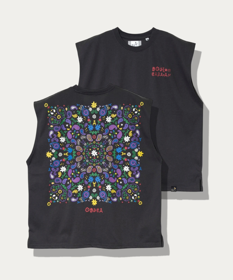 go slow caravan(ゴースローキャラバン) |Drymix ペイズリー ノースリーブ BIG TEE (MENS)