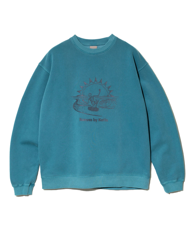 go slow caravan(ゴースローキャラバン) |【GSC別注】KATIN/ケイティン スカル製品染めトレーナー -SKATEBOARD- (MENS)