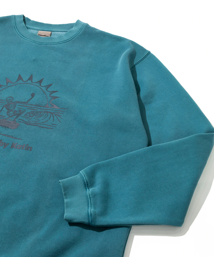 go slow caravan(ゴースローキャラバン) |【GSC別注】KATIN/ケイティン スカル製品染めトレーナー -SKATEBOARD- (MENS)