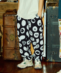 go slow caravan(ゴースローキャラバン) |ストレッチサッカー総柄プリントアンクルパンツ (MENS/WOMENS)