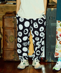 go slow caravan(ゴースローキャラバン) |ストレッチサッカー総柄プリントアンクルパンツ (MENS/WOMENS)