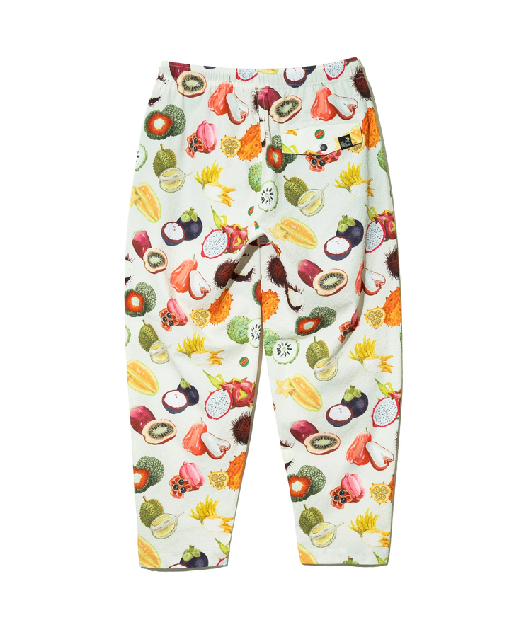 go slow caravan(ゴースローキャラバン) |ストレッチサッカー総柄プリントアンクルパンツ (MENS/WOMENS)