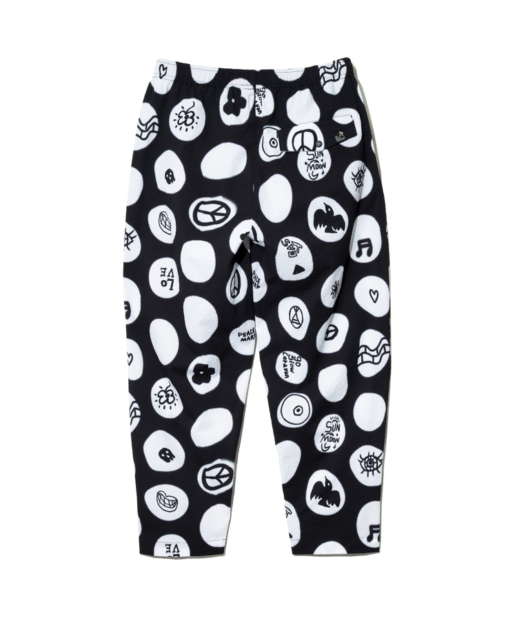 go slow caravan(ゴースローキャラバン) |ストレッチサッカー総柄プリントアンクルパンツ (MENS/WOMENS)